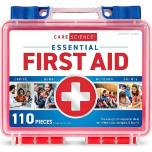 Care Science 110-Piece Essential First Aid Kit for $10