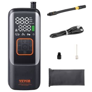 Vevor 150-PSI Electric Bike Pump with LCD Screen for $18