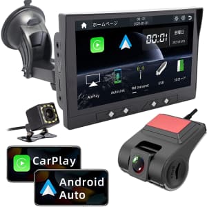 CarThree 7" Portable Car Stereo w/ HD Dash Cam for $75