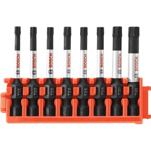Bosch 8-Piece Impact Tough Torx 2" Power Bits w/ Clip for $11 Bosch 8-Piece Impact Tough Torx 2" Power Bits w/ Clip for $11