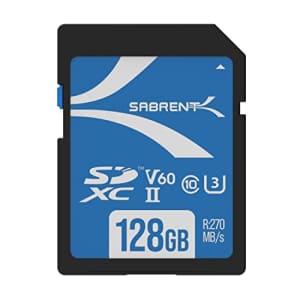 SABRENT Rocket V60 128GB SD UHS-II Memory Card R270MB/s W170MB/s (SD-TL60-128GB) for $30