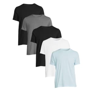 George Men's Crew T-Shirt 5-Pack for $15