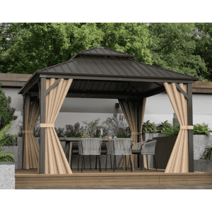 Domi 12x12-Foot Hardtop Aluminum Gazebo: $850 Domi 12x12-Foot Hardtop Aluminum Gazebo: $850