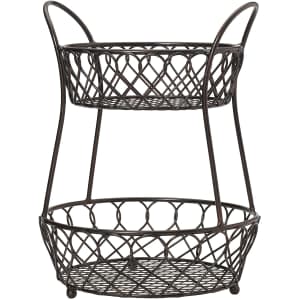 Gourmet Basics by Mikasa Loop and Lattice Wire Basket for $27 Gourmet Basics by Mikasa Loop and Lattice Wire Basket for $27