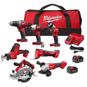 Milwaukee M18 18V 7-Tool Lithium-Ion Cordless Combo Kit for $499