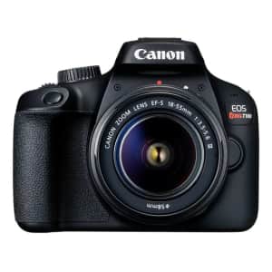 Canon EOS Rebel T100 EF-S 18-55mm F/3.5-5.6 III Lens Kit for $199