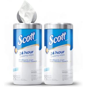 Scott 150-Count 24-Hour Sanitizing Wipes for $14 via Sub & Save Scott 150-Count 24-Hour Sanitizing Wipes for $14 via Sub & Save
