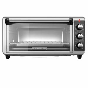 Black + Decker BLACK+DECKER TO3250XSB 8-Slice Extra Wide Convection Countertop Toaster Oven, Includes Bake Pan, for $71