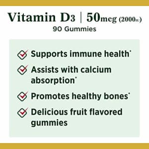 Nature's Bounty Vitamin D Gummies for adults by Natures Bounty. Fruit-flavored supplements provide immune support for $11