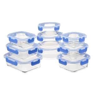 AmazonBasics 18-Piece Glass Food Storage Set for $28 AmazonBasics 18-Piece Glass Food Storage Set for $28