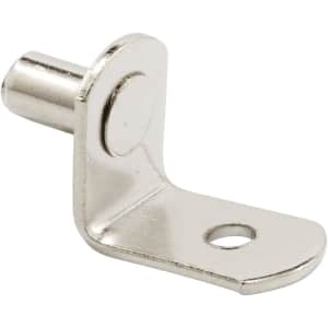 Prime-Line 1/4" Nickel Plated Shelf Support 8-Pack for $1.69 w/ Prime