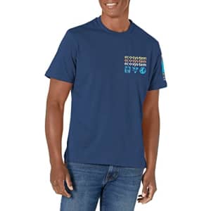 Southpole Men's 100% Organic Cotton T-Shirt, Blue (Print), Small for $9