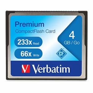 Verbatim 4GB 233X Premium CompactFlash Memory Card for $23