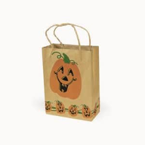 Fun Express HALLOWEEN BROWN PAPER GIFT BAGS - Party Supplies - 12 Pieces for $16