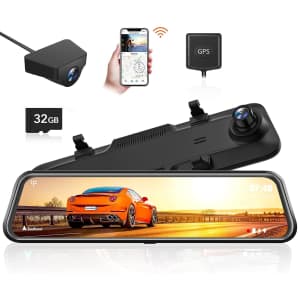 Wolf Box 12'' Mirror Dash Cam with WiFi for $90 Wolf Box 12'' Mirror Dash Cam with WiFi for $90