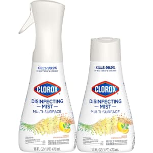 Clorox Disinfecting 16-oz. Mist Spray Bottle w/ 1 Refill for $15