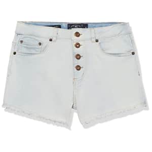 Lucky Brand Girls' High-Waist Button Fly Shorts, Bella Wash 22, 10 for $27