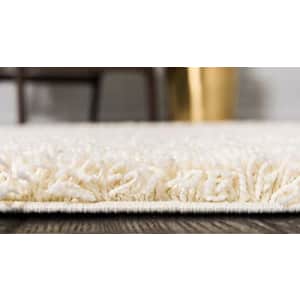 Unique Loom Solo Solid Shag Collection Modern Plush Pure Ivory Runner Rug (2' 6 x 16' 5) for $63 Unique Loom Solo Solid Shag Collection Modern Plush Pure Ivory Runner Rug (2' 6 x 16' 5) for $63