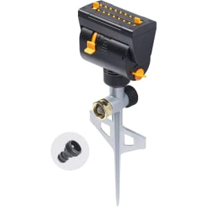 Melnor MiniMax Turbo Oscillating Sprinkler on Step Spike w/ QuickConnect Product Adapter Set for $33