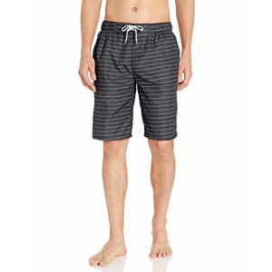 Kanu Surf Men's Flex Swim Trunks (Regular & Extended Sizes), Line Up Black, Small for $10