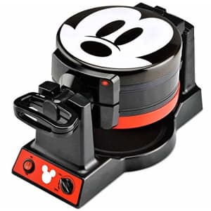 Disney Mickey Mouse Mickey Mouse Double Flip Waffle Maker, 1, Black, Red for $85