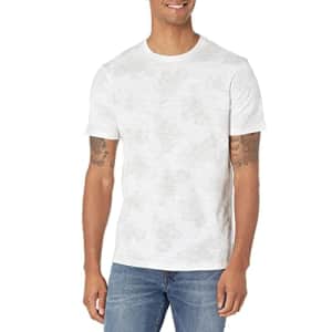 A|X ARMANI EXCHANGE Men's Floral Printed Slub Jersey T-Shirt, White Blossom, XL for $20