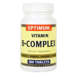 Optimum Vitamin B-Complex Tablets, 100 Count (Pack of 2) for $10