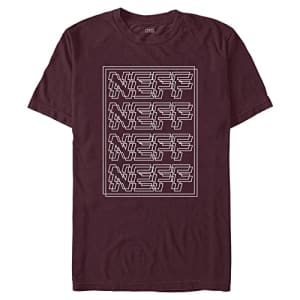 NEFF Cracked Young Men's Short Sleeve Tee Shirt, Burgundy, X-Large for $19