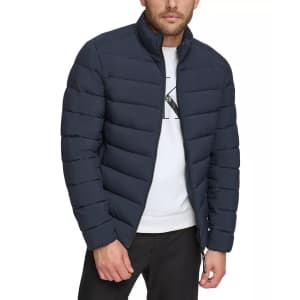 Calvin Klein Men's Quilted Infinite Stretch Water-Resistant Puffer Jacket for $66