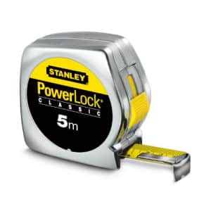 Stanley 1-33-195 Power lock Tape Measure with end hook without hole, Silver for $27