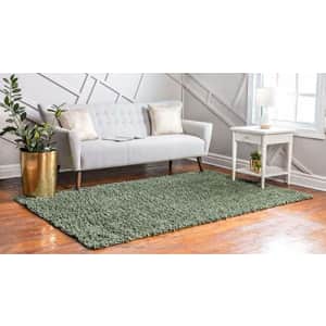 Unique Loom Davos Collection Modern Luxuriously Soft & Cozy Shag Area Rug, 3' 3 x 5' 3 Rectangular, for $49