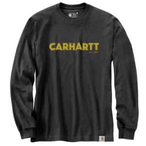 Carhartt Men's Loose Fit Heavyweight Logo Graphic Shirt for $12