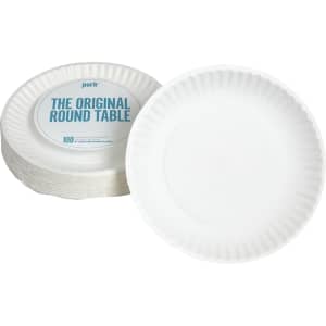 Perk 9" Economy Paper Plates 100-Pack for $3
