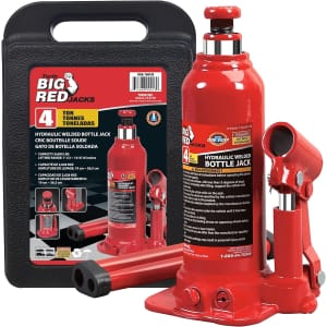 Big Red 4-Ton Hydraulic Bottle Car Jack for $22