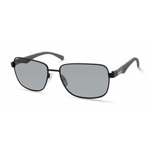 Timberland Men's TBA9263 Polarized Rectangular Sunglasses, Matte Black, 58mm for $65