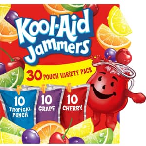 Kool-Aid Jammers Tropical Punch 30-Count Variety 3-Pack for $6.63 via Sub & Save