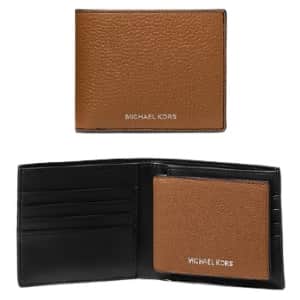 Michael Kors Cooper Pebbled Leather Billfold Wallet with Passcase for $52 Michael Kors Cooper Pebbled Leather Billfold Wallet with Passcase for $52