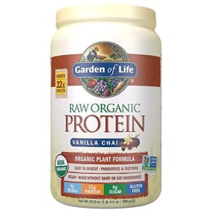 Garden of Life Raw Organic Protein Vanilla Chai Powder, 20 Servings *Packaging May Vary* Certified for $37