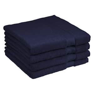 Amazon Basics Egyptian Cotton Bath Towel - 4-Pack, Deep Navy for $64
