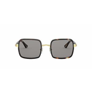 Persol PO2475S Square Sunglasses, Striped Brown Crystal/Grey, 49 mm for $184