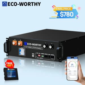 Eco-Worthy 48V 100AH LiFePO4 Lithium Server Rack Battery for $780