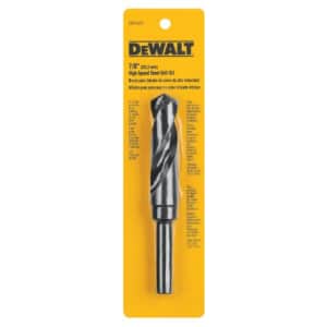 DEWALT Drill Bit, Black Oxide, Reduced Shank, 7/8-Inch to 1/2-Inch (DW1627) for $18 DEWALT Drill Bit, Black Oxide, Reduced Shank, 7/8-Inch to 1/2-Inch (DW1627) for $18