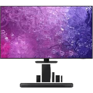 SAMSUNG QN75QN90CAFXZA 75 Inch Neo QLED Smart TV with 4K Upscaling with a HW-Q910D 9.1.2ch Soundbar for $2,596 SAMSUNG QN75QN90CAFXZA 75 Inch Neo QLED Smart TV with 4K Upscaling with a HW-Q910D 9.1.2ch Soundbar for $2,596