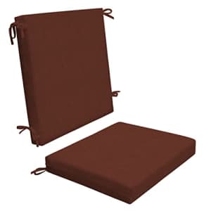Honey-Comb Honeycomb Indoor/Outdoor Sunbrella Xena Brick Patio Dining Chair Cushion: Recycled Fiberfill, for $45