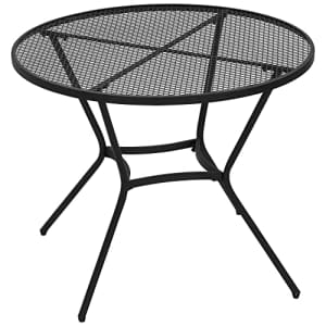 Outsunny 35" Round Outdoor Patio Bistro Dining Table, French Cafe Style, Conversation Space, Fast for $133