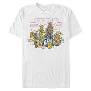 STAR WARS Big & Tall Greenhouse Men's Tops Short Sleeve Tee Shirt, White, X-Large for $12