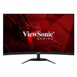 ViewSonic VX3268-2KPC-MHD 32 Inch 1440p Curved 144Hz 1ms Gaming Monitor with FreeSync Premium Eye for $260