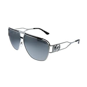 Michael Kors Vienna MK 1102 11536G Silver Metal Aviator Sunglasses Black Mirror Lens for $100