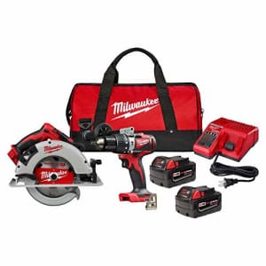 Milwaukee 2992-22 M18 18-Volt Lithium-Ion Brushless Cordless Hammer Drill and Circular Saw Combo for $331 Milwaukee 2992-22 M18 18-Volt Lithium-Ion Brushless Cordless Hammer Drill and Circular Saw Combo for $331