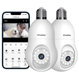 LaView 4MP Bulb Security Camera 2-Pack for $37 w/ Prime
